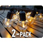 V-TAC Solární řetěz s dálkovým ovládáním 10x0,5W, 10x30LM, 12m, 3,7V, 1200mAh, IP44, 3000K/2-PACK! – Hledejceny.cz