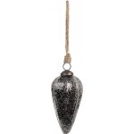 Clayre & Eef Černá skleněná vánoční ozdoba S - Ø 6*13 cm – Hledejceny.cz