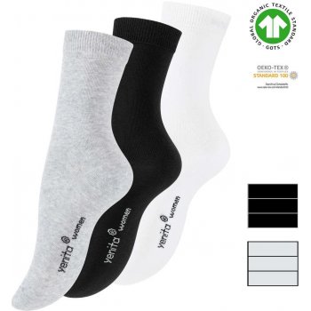 Yenita ponožky dámské BIO bavlna 3 páry Černá