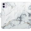 Pouzdro a kryt na mobilní telefon Apple Pouzdro iSaprio Flip s kapsičkami na karty - SilverMarble 15 Apple iPhone 11