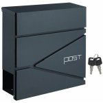 Antracitová poštovní schránka s tichým zavíráním – Zboží Mobilmania