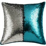 Home Elements Polštář s flitry modro stříbrný 40x40 – Zboží Dáma
