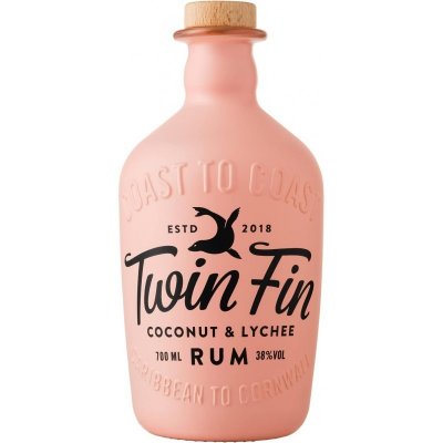 Twin Fin Coconut & Lytchee 38% 0,7 l (holá láhev)
