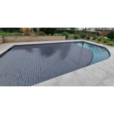CF Lamelový kryt bazénu Contura obdélník 800 x 400 cm - křišťálově černý - solární lamely – HobbyKompas.cz