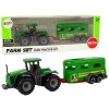 Auta, bagry, technika Lean Toys Traktor s přívěsem Green