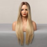 Jenny paruka s hnědými kořínky Přírodní blond – Zboží Mobilmania