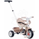 Smoby s volnoběhem Be Move Comfort Tricycle Beiges nastavitelnou vodicí rukojetí a ochrannou hrazdou s tichými EVA kolečky béžová – Zboží Mobilmania