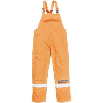 Portwest BIZFLAME PLUS FR27 / Nehořlavé reflexní kalhoty s laclem antistatické oranžová