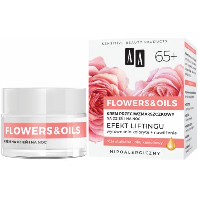 AA Flowers & Oils pleťový krém proti vráskám 65+ na den a noc 50 ml