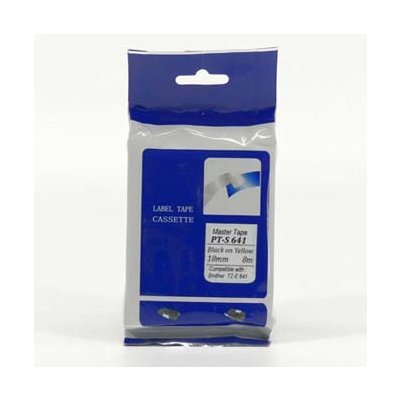 Master tape kompatibilní páska do tiskárny štítků, pro Brother, PT-S641, černý tisk/žlutý podklad, nelaminovaná, 8m, 18m – Zboží Živě