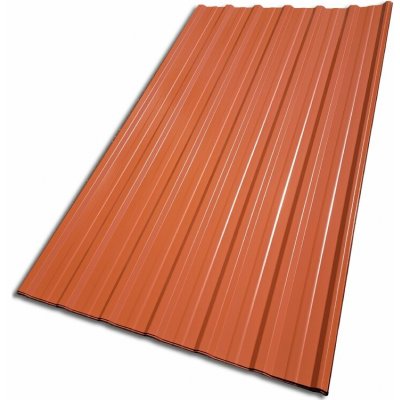Blachotrapez T18 Plus 0,5 x 1173 x 2000 mm Pladur Premium TK cihlově červená 1 ks – Hledejceny.cz