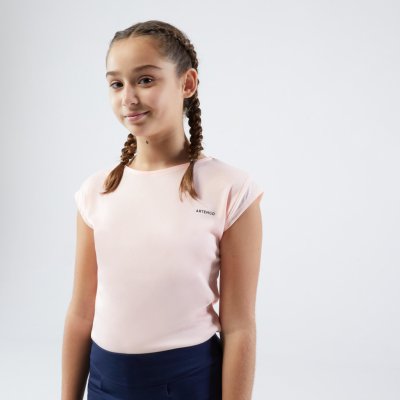 Artengo dívčí tenisové tričko TH500 růžové – Zboží Mobilmania