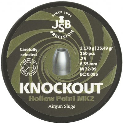 Diabolky JSB Knockout Slugs MKII 6,35 mm 150 ks – Hledejceny.cz
