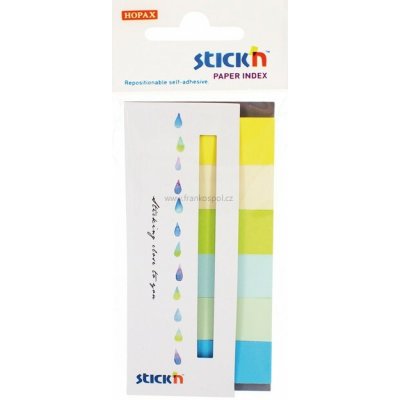 Samolepicí papírové záložky Stick'n by Hopax, 45 x 15 mm, 6 x 30 lístků, letní mix – Hledejceny.cz