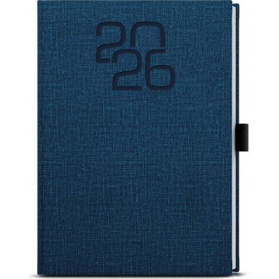 Baloušek Tisk Oskar Fabric A5 týdenní 2026 modrý – Hledejceny.cz