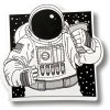 Vinylová samolepka astronaut in block 1 ks