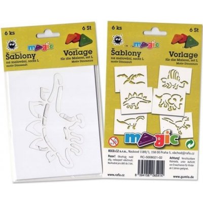 Papírové šablony MAGIC sada L Dinosauři – Zboží Dáma