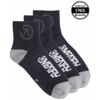 Meatfly ponožky Bike Middle Socks CO A Black Černá – Hledejceny.cz