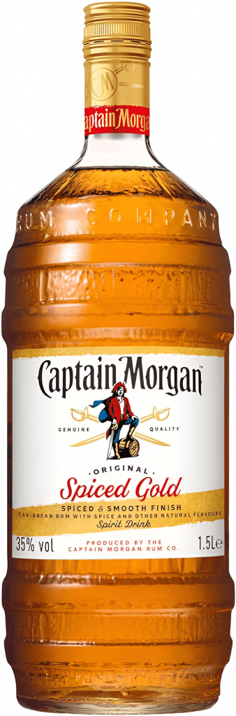 Captain Morgan Original Spiced Gold Barrel Bottle 35% 1,5 l (holá láhev)