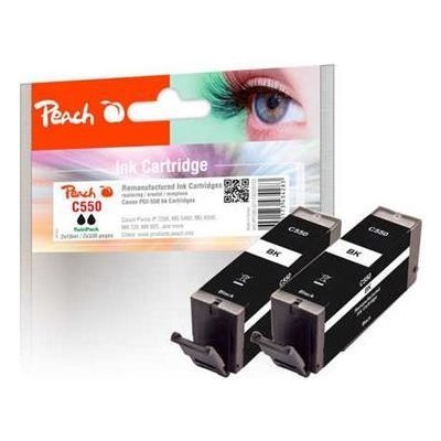 Peach Canon PG-550 TwinPack, black, 2x13 ml