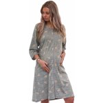 Dámský župan na zip pro plnoštíhlé vhodný na kojení a do porodnice 1G0717 béžová – Zboží Dáma