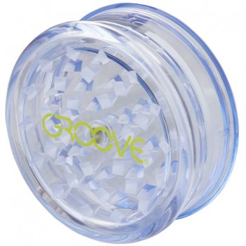 Groove Acrylic Grinder dvoudílná akrylová drtička průhledná