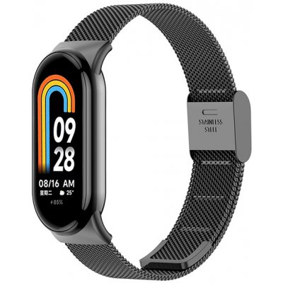 Xiaomi Milánský tah - kovový náhradní řemínek pro Mi Band 8/9/10 Černá MBSCZ-MMG01 – Zboží Živě