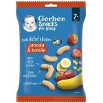 Gerber Snacks kukuřičné křupky jahoda a banán 28 g – Zboží Dáma