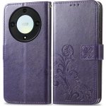 Vsechnonamobil ART FLOWERS Peněženkový kryt Honor Magic5 Lite fialový 57385 – Zboží Mobilmania