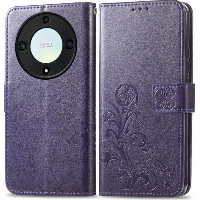 Vsechnonamobil ART FLOWERS Peněženkový kryt Honor Magic5 Lite fialový 57385 – Zboží Mobilmania