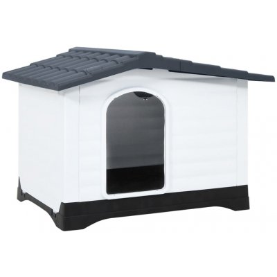 vidaXL Psí bouda šedá 90 5 x 68 x 66 cm polypropylen 9799.152230 – Sleviste.cz