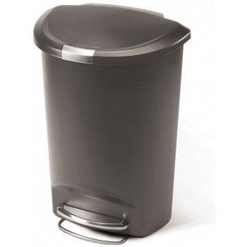 Simplehuman CW1357 Pedálový 50 l půlkulatý šedý plast