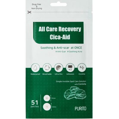 Purito All Care Recovery Cica Aid náplasti na problematickou pleť 51 ks – Zboží Mobilmania