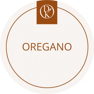 Davídkovo koření Etiketa Oregano béžová průměr 4,5 cm 1 ks – Sleviste.cz