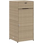 zahrada-XL Zahradní úložná skříň béžová 55 x 55 x 111 cm polyratan – Zbozi.Blesk.cz