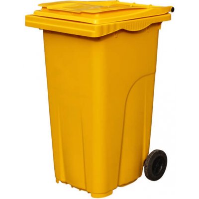 PK Group Plastová popelnice 240 l žlutá – Zboží Mobilmania