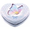 Kosmetické zrcátko Prima-obchod Kosmetické zrcátko srdce s motýlem 6 modrá světlá
