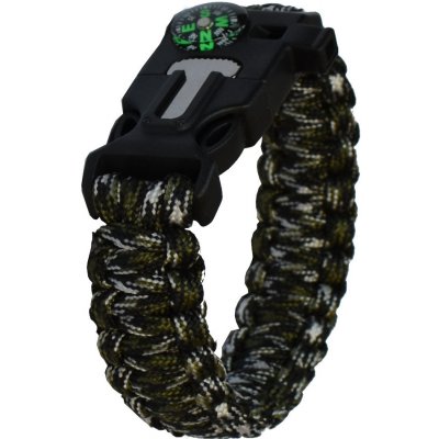 GT-550 Paracord náramek 5v1 Camo zelená – Zboží Dáma