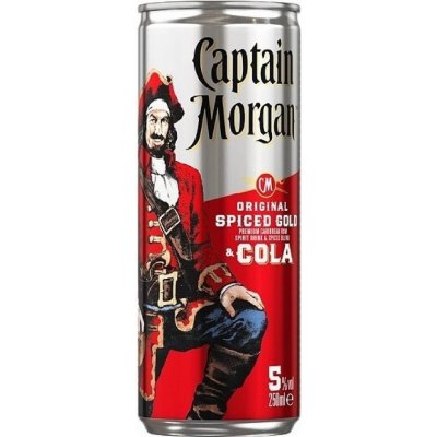CAPTAIN MORGAN SPICED & COLA 5% 0,25 l (holá láhev) – Zboží Dáma