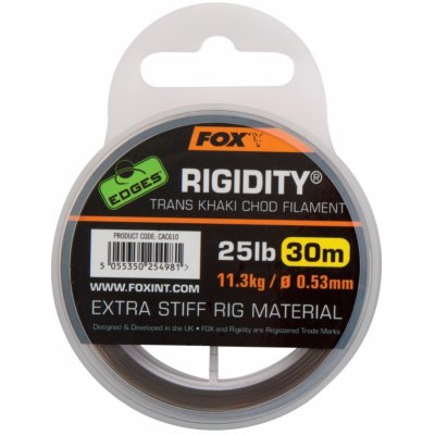 Fox International Edges Rigidity Chod Filament 30m 0,57mm 30lb trans khaki – Zboží Mobilmania