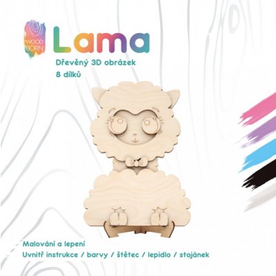 WoodBorn Lama Dřevěná 3D omalovánka – Hledejceny.cz