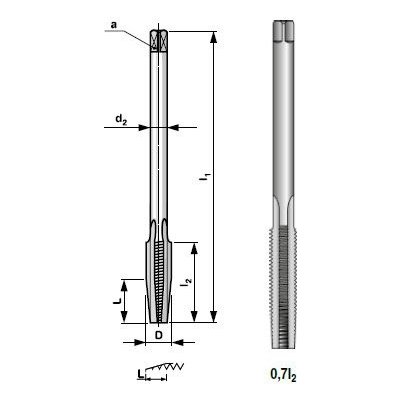 Závitník maticový metrický NO/2N Bučovice - M8