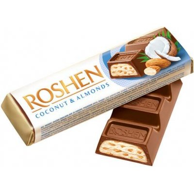 Roshen tyčinka s mandlemi a kokosovou náplní 38 g – Zboží Mobilmania