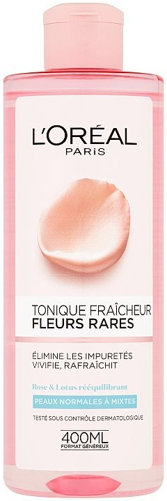 L'Oréal Fleurs Rares Tonique Fraicheur pleťová voda s výtažky vzácných  květů pro normální až suchou pleť 400 ml od 162 Kč - Heureka.cz