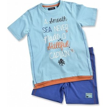 Blue Seven dětská souprava tyrkysové tričko a kraťasy Vintage Sea