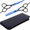 Kadeřnické nůžky Pro Feel Japan Set H01 Blue Matt Black 6,0' sada profi kadeřnických nůžek v pouzdře