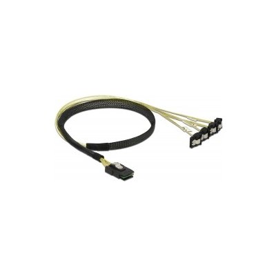 Delock Kabel Mini SAS SFF-8087 > 4 x SATA 7 pin samice 90° pravoúhlý 0,5 m – Zboží Mobilmania