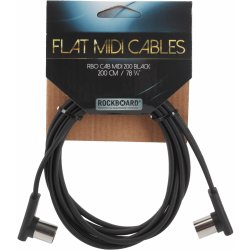 RockBoard Flat MIDI Cable 60 cm Black