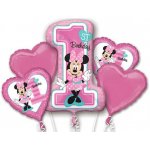 Balónková sada Myška Minnie mouse 1. narozeniny fóliových balónků – Zboží Dáma