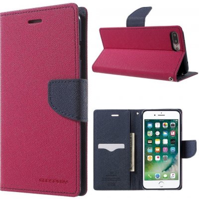 Pouzdro Mercury Fancy Diary iPhone 7 Plus / 8 Plus - HOT růžové – Zboží Mobilmania